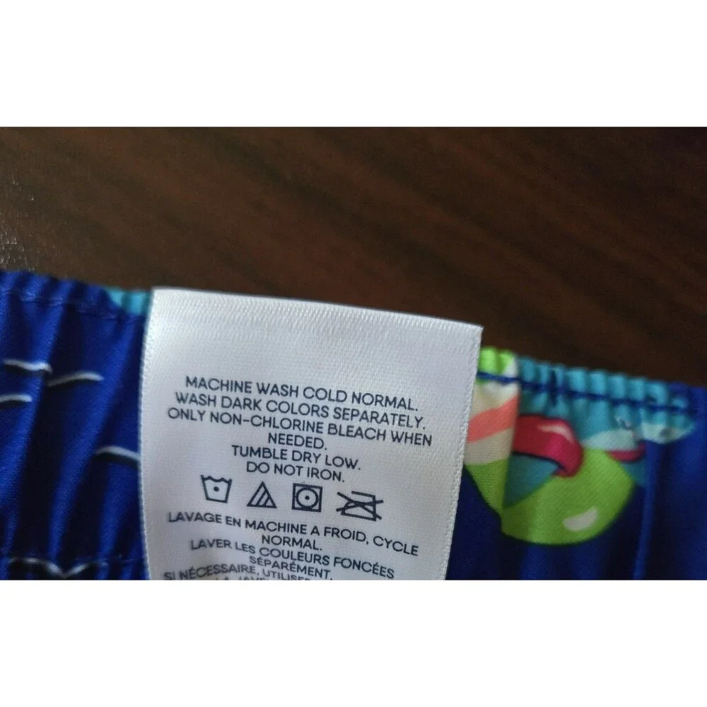 Land's End Boys Size XL‎ 14H - 16H Husky Funny Shark Trunks NWOT